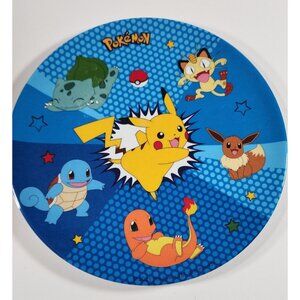 VERY RARE POKEMON GOTTA CATCH EM ALL PLASTIC MELAMINE ROUND PLATE PIKACHU